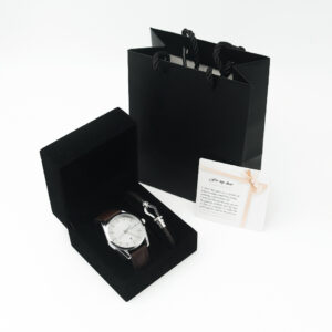 DUO 001 : Watch + Bracelet for men + Packaging + Bag + Gift Card