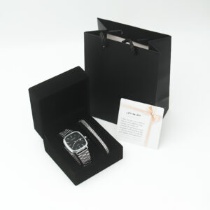 DUO 002 : Watch + Bracelet for men + Packaging + Bag + Gift Card