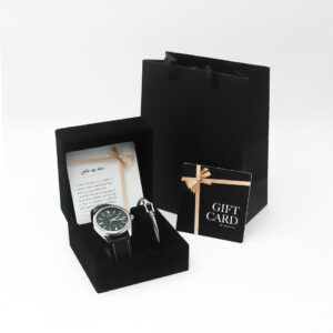 DUO 004 : Watch + Bracelet for men + Packaging + Bag + Gift Card