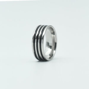 Men’s Ring Silver black B0118