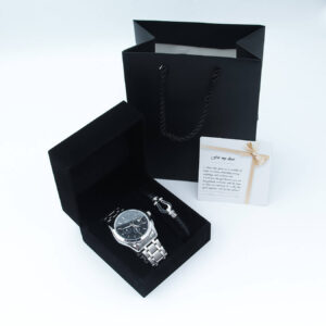 DUO 006 : Watch + Bracelet for men + Packaging + Bag + Gift Card