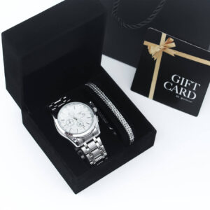 DUO 005 : Watch + Bracelet for men + Packaging + Bag + Gift Card