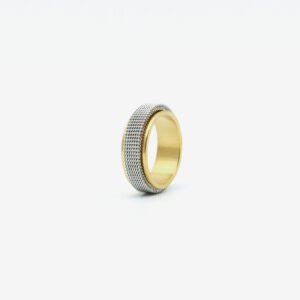 Men’s Ring Silver Gold Titan B0129