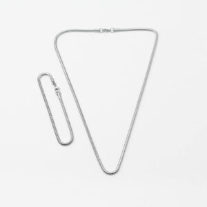 Men’s Silver Necklace and Bracelet Snake MN1246