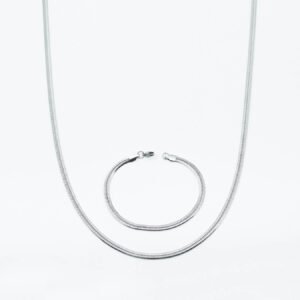 Men’s Silver Necklace and Bracelet Viny MN1309