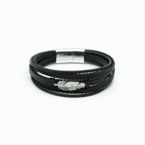 Bracelet for men SILVER FEATHER MB9012