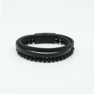 Bracelet for men Road Black Leather MB9015