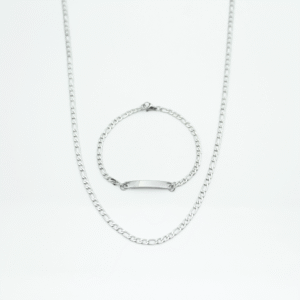 Set: Men’s silver necklace and bracelet CARE MN1277