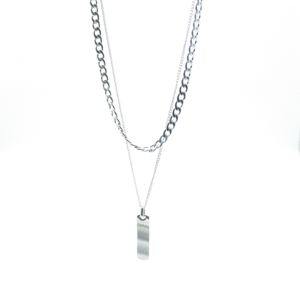 Men’s silver double necklace Silver Seat MN1288